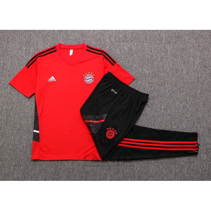 Tuta da Track Bayern Monaco Manica Corta 2022-2023 Rosso